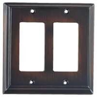 Double Rocker Switch Wall Plate, Antique Copper