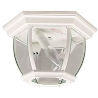 bevel glass porch light, white