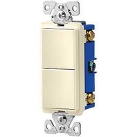 Decorator Duplex Combo Switch, Almond