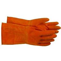 flock lined latex gloves, large 12 pk