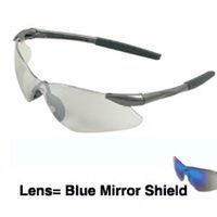 Nemesis Safety Glasses, Blue Mirror