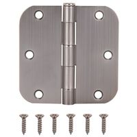 round corner residential hinge, 3 1/2in. antique nickel