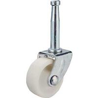 Stem Caster, 2in. White & Zinc