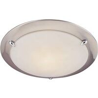 Nickel Chrome Ceiling Fixture, Sand Glass