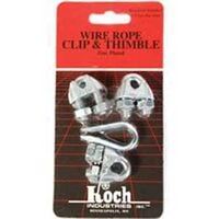Clip & Thimble, 1/8" Zinc