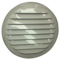 0756429 - 4IN RND WHT ALUM SCRN LOUVER