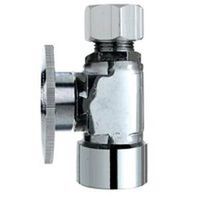 quarter turn straight valve, 1/2in. x 7/16in. chrome plated