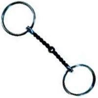 medium twist snaffle bit mouthpiece, 5in. rings