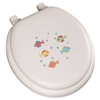 Mayfair 1366EC-000 Embroidered School Soft Deluxe Toilet Seat