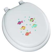 soft toilet seat, embroided fish