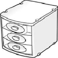 Three Drawer Countertop Storage Container, 1.5 Cu