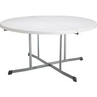 TABLE RND FLD IN HALF WHT 60IN