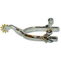 mens all around western spurs, nickel plated