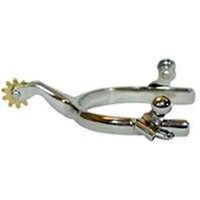 Mens All Around Western Spurs, Nickel Plated