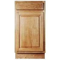one door base cabinet, oak 18in.