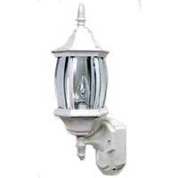 cast aluminum motion sensor lantern, white