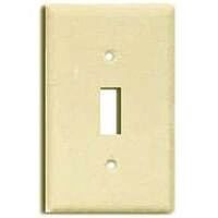 one gang toggle switch plate, ivory