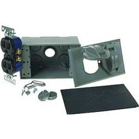 duplex receptacle kit, gray