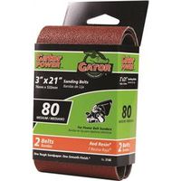 0917062 - 3X21IN 80GRIT ALUM OX BELT 2PK