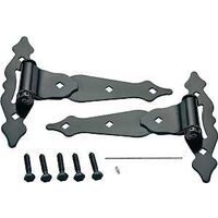 Ornamental Spring T Hinge, 8in. Black