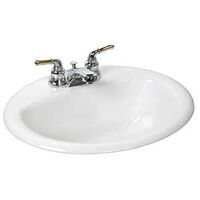 China Bathroom Sink, 17in. x 20in. Bone