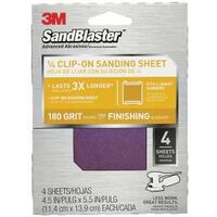 Sandblaster Clip-On Palm Sheet, 4 1/2" x 5 1/2" 180 Grit