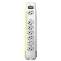 seven outlet surge strip with 4  cord, white