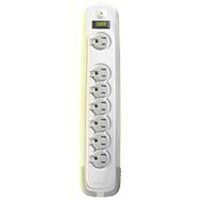 Seven Outlet Surge Strip with 4 ' Cord, White