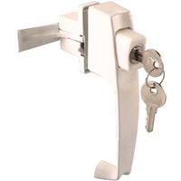 Mintcraft 47015-UKW Rectangular Keyed Pushbutton Latch, Powder Coated