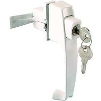 Door Latch with Keyed Push Button