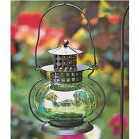 0958769 - GREEN & BRONZE CANDLE LANTERN