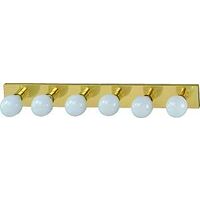 Vanity Bath Bar 6 Light, Brass 36"