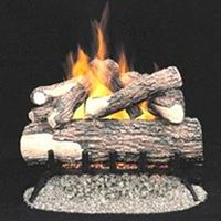 vent gas log single burner, 24in.