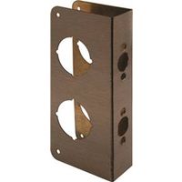 combo lock & door reinforcer, 1 3/4in. antique brass