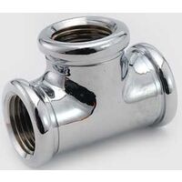 brass tee, 1/2in. chrome plated