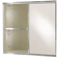 by-pass shower doors with mirror panel