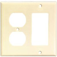 1003854 - 2G DUPLEX & DECO PLATE- ALMOND