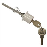 key plug push button white
