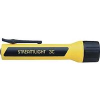 3 c yellow white led flashlight