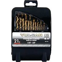 Titanium Drill Bit Set, 21 Pc