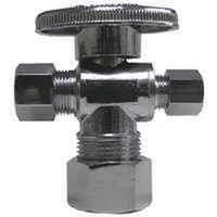 dual stop valve, 5/8in. x 3/8in. x 1/4in.