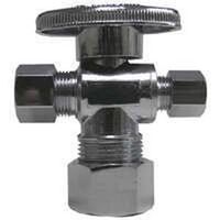 Dual Stop Valve, 5/8" x 3/8" x 1/4"