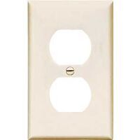 one gang duplex outlet cover, almond