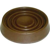 Round Rubber Caster Cup, 1 1/2" Brown