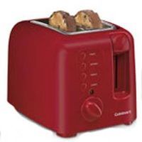 cuisinart compact two slice toaster, red