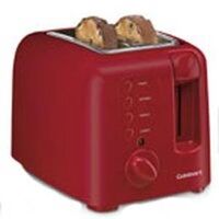 cuisinart compact two slice toaster, red