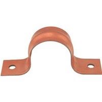 Two Hole Pipe Strap, 1/2in. Solid Copper