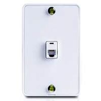 Wall Mount Phone Jack, White