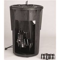 pre-plumbed sewage basin pump, 1/2 hp
