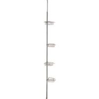corner shower tray 4 tier, chrome